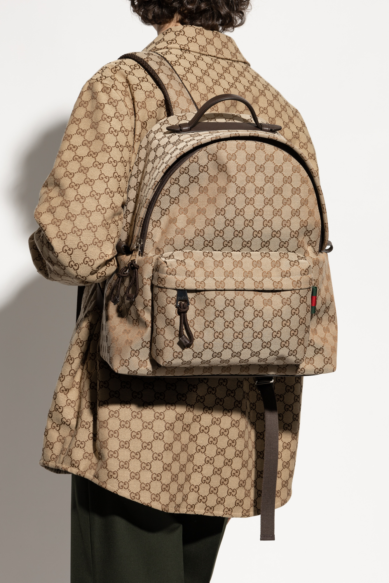 Beżowy Plecak z monogramem Gucci - Vitkac Polska